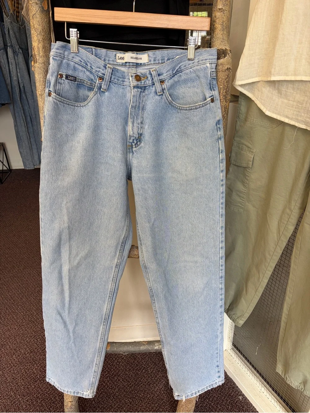 Lee Light Blue Straight Leg Jeans with Back Pocket Detail 32 X 32 - Picture 2 of 7